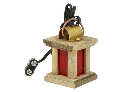 Lucerna dřevěná červená, 3, 5V, LED