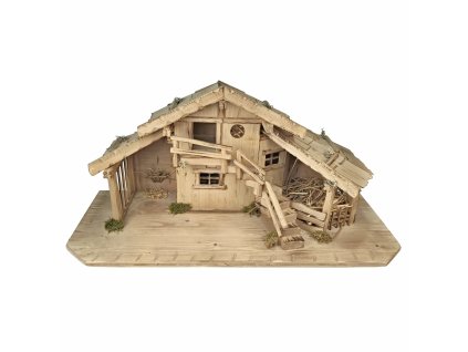 Betlém dům, sláma, schody do oblouku (P00125)