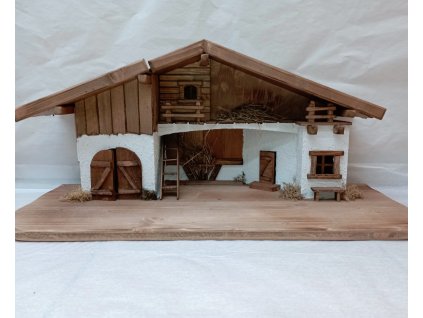 BETLÉM DŮM W10, DŘEV PODSTAVA,VRATA ZAOBLENÁ