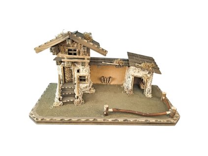 Betlém dům, 03 zelený, podstava, 2 budovy - dům +chlév