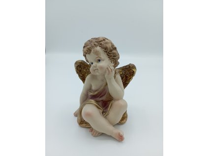 FIGURKA ANDÍLEK ZKŘÍŽENÉ NOHY 12 CM