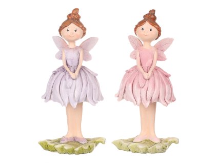 Víla v sukni polyresin, MIX barev, cena za 1 ks