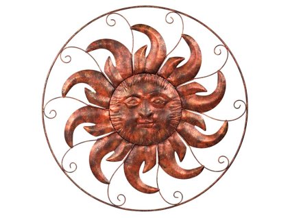 Slunce kovové, nástěnná dekorace