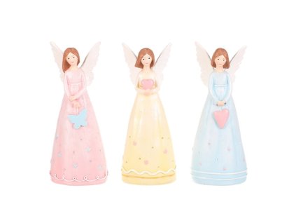 Anděl barevný polyresin, MIX druhů, cena za 1 ks