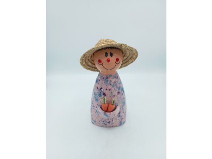 ZAHRADNÍK NA PLOT,28CM, ŽLUTÝ KROPENATÝ