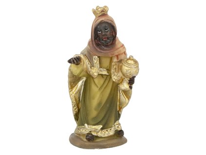 Černý muž s nádobou v ruce