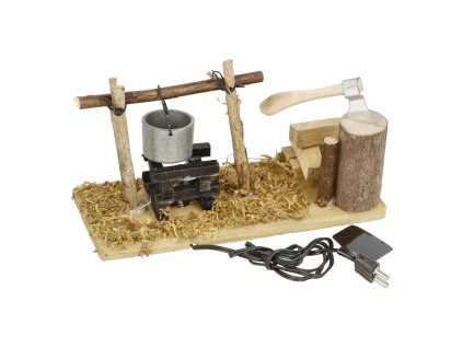 Krb, špalek a sekera