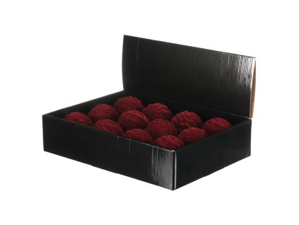 Vánoční ozdoby plyšové koule bordová