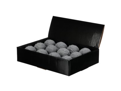 Vánoční ozdoby sametová koule šedá