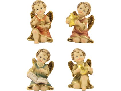 Andílek se stříbrným srdcem 5cm