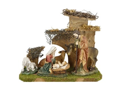 Betlém s figurkami - Josef, Marie, 5cm x 5cm x 5cm