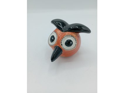 Retro pták malý oranžovo černý