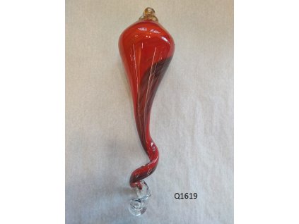 Skleněná baňka spirála dole