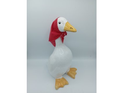 Stojící husa, červený šátek, 42cm