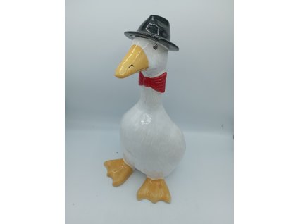 husa velká stojící s červenou mašlí 42cm