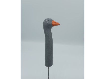 HUSÍ KRK MALÝ S DRÁTKEM ŠEDÁ,14CM