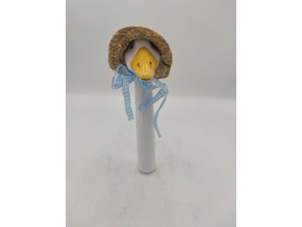 Husí krk na tyči s slamákem, mrazuvzdorný, 22cm