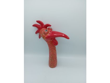 kohout s dlouhým krkem  32cm oranžový