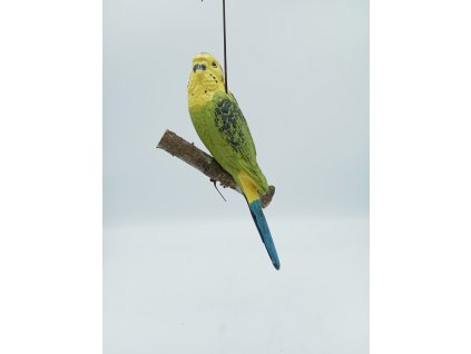 Andulka závěsná, hlava rovně, 14cm