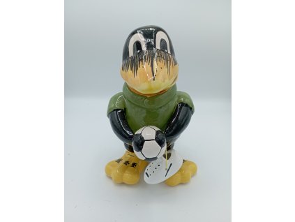 havran fotbalista, světle zelený dres 26 cm