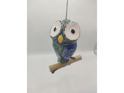 Malý sýček na zavěšení, 13cm, černý oranž fleky