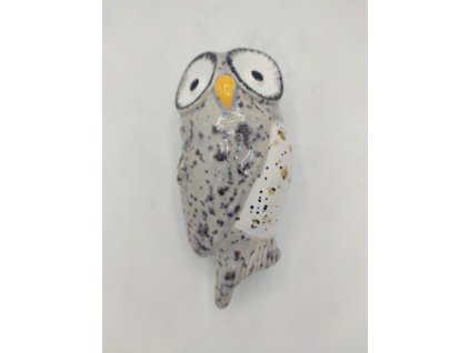 Sýček na tyč velký, 25cm, světle šedý