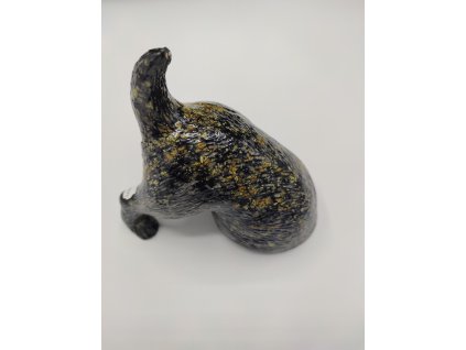 Pes hrabající, 20cm, černý žíhaný