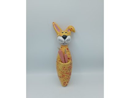králík velký 1.250°c  34cm zlutý krop červeně, s kapsou
