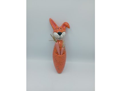 králík velký 34cm ornž krop mix řlutá červená modrá, s kapsou