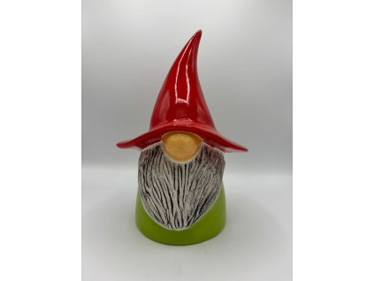 skřítek velký tlustý 30cm zelená