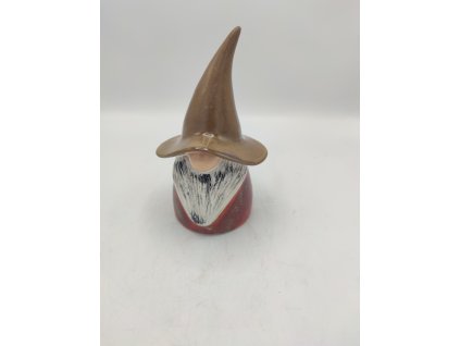 Trpaslík šedý plnovous, 20cm, červená, mrazuvzdorný