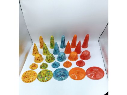 Houby na tyči, MIX barev a tvarů sada