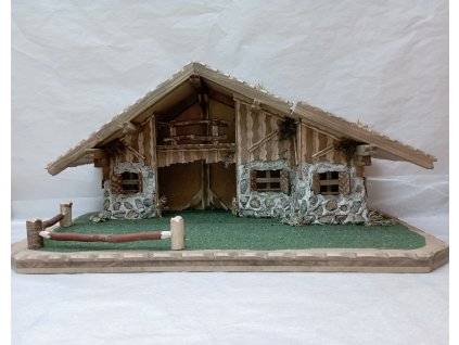 Betlém dům, dřevěné okenice otevřené, velký 70cm