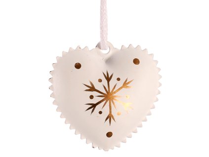 Rolničky stromek srdce bílý