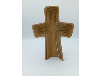 KRUCIFIX DŘEVO 3D (Q606)
