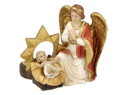 Anděl s dítětem + hvězda + svíčka