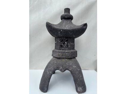 Lampa zahradní šedivá na sloupu