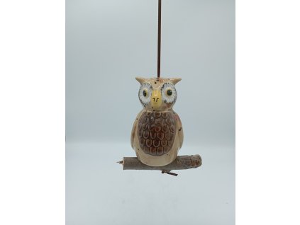 sova malá tlustá na zavěšení 12cm