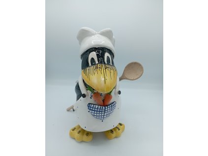 havran "Max" kuchař barva: bílá zástěra 26 cm