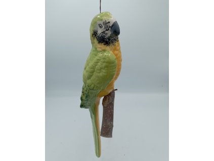 papoušek na zavěšení zelený 39cm mrazuvzdorný