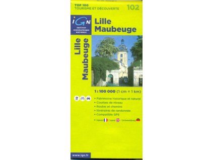 IGN 102 LILLE, MAUBEUGE 1:100TIS.