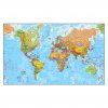 Svět politická mapa 100x60cm bez vlajek