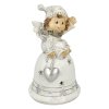 Andílek stříbrný s čepicí, lampa LED 5cm