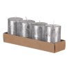 SVÍČKA SADA 4X VÁLEC 45 X 70 SILVER