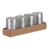SVÍČKA SADA 4X VÁLEC 45 X 70 SILVER