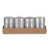 SVÍČKA SADA 4X VÁLEC 45 X 70 SILVER
