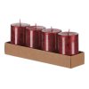 SVÍČKA SADA 4X VÁLEC 45 X 70 RED
