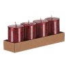 SVÍČKA SADA 4X VÁLEC 45 X 70 RED