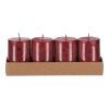 SVÍČKA SADA 4X VÁLEC 45 X 70 RED