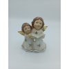 Figurka 2 andílci, lampa na čajovou svíčku 12cm